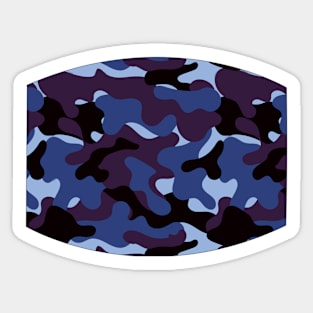 Deep Blue Camo Sticker